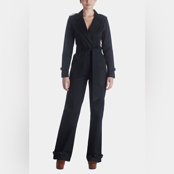 NWT Lita Ciara Twill Trench Jumpsuit - Picture 4 of 12
